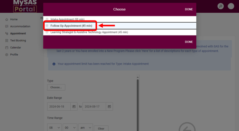 Follow-Up Appointments and Requests | Student Accessibility Services ...